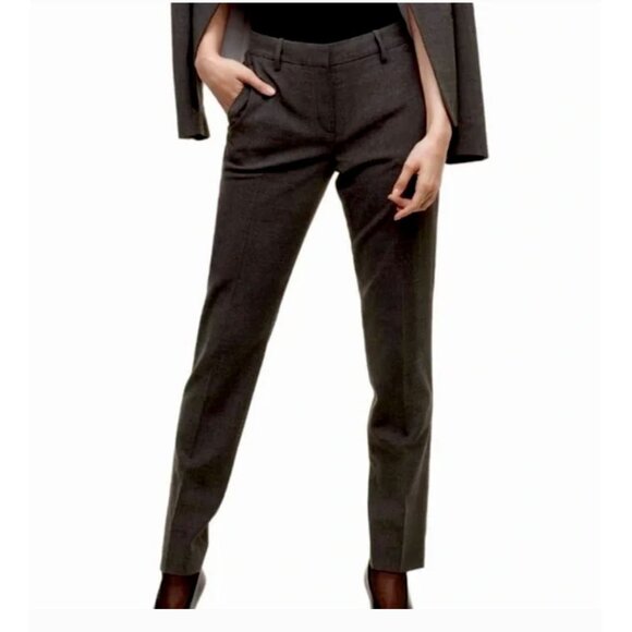 Aritzia Babaton Kendrick Classic Rise Slim Straight Black Pants Women's Size 8 - Picture 1 of 12